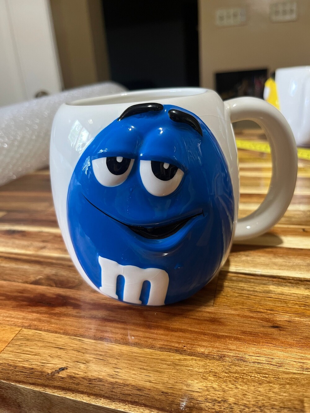 Galerie M&M Blue 3D Character Face Ceramic Coffee Mug